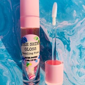 Handmade Luxe Lipgloss. Pink Glitter